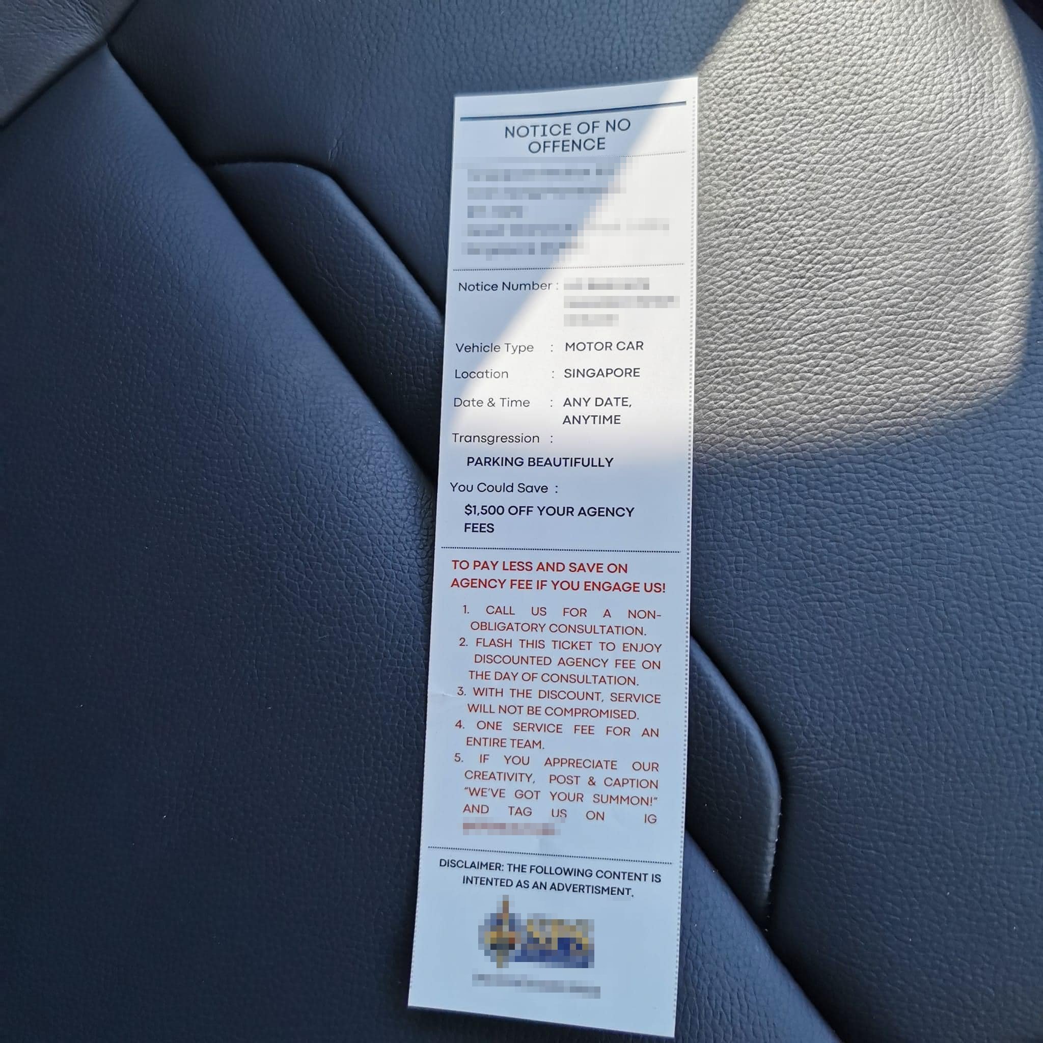 flyer summons chit