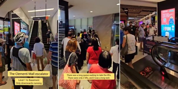 Police called after crowd gets stuck in Clementi Mall basement due to escalator maintenance